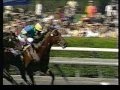 2003 Breeder&#39;s Cup slo-mo photo finish horse race, Santa Anita Park racetrack, CA