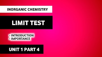 Limit Test | What Is Limit Test | Pharmaceutical Inorganic Chemistry | B Pharma First Semester |