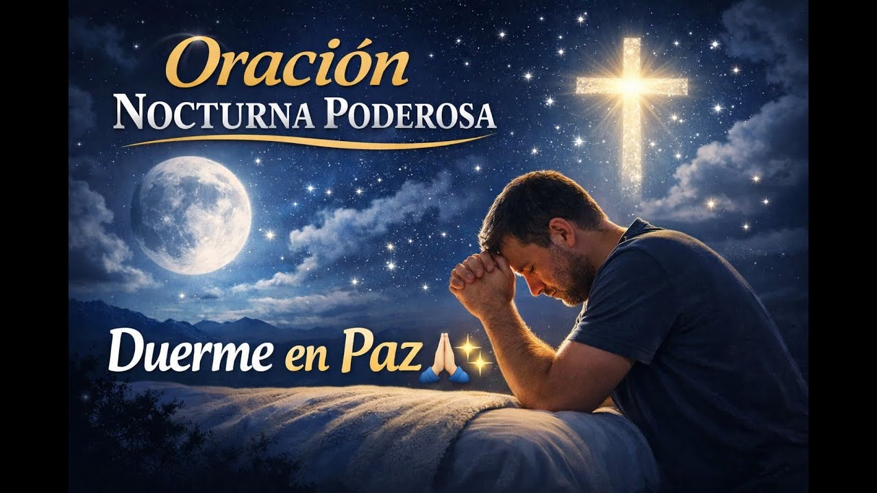 🌙 Oración Nocturna Poderosa para Dormir en Paz | Descansa en Dios y ...