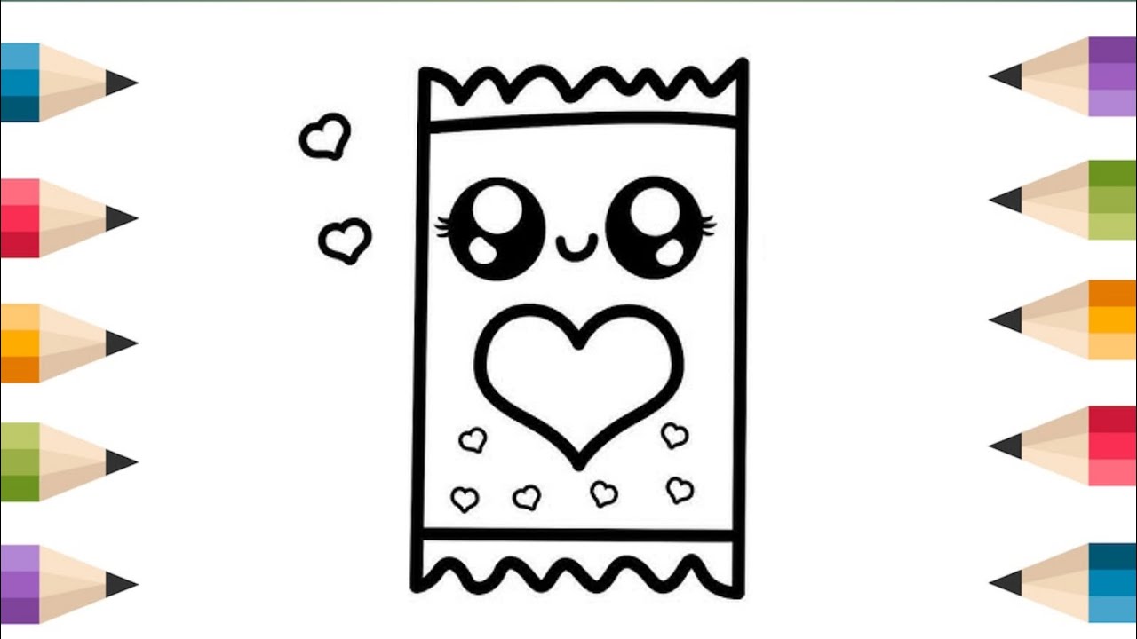 How to Draw Chocolate 🍫 🎨Easy Step By Step With Coloring For Kids and Toddlers 😆😆