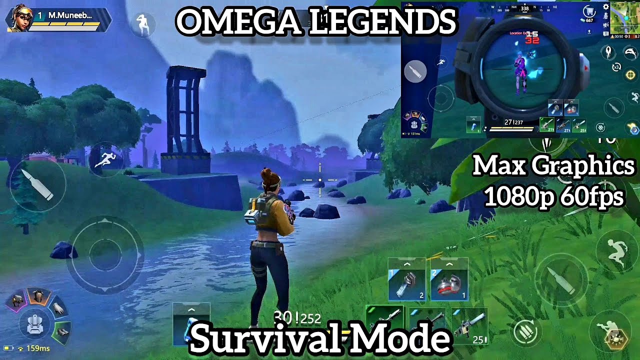 Omega Legends (Solo) (Survival Mode) Max Graphics Settings 1080p 60fps Android/iOS