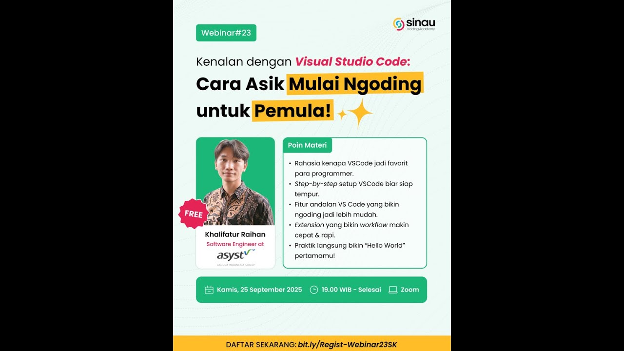 Webinar #23 โKenalan dengan Visual Studio Code: Cara Asik Mulai Ngoding ...