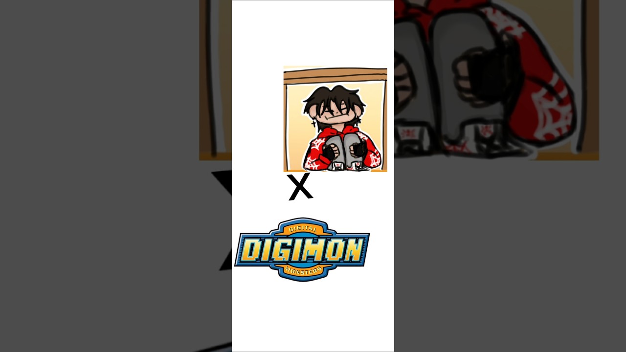 Drawing myself in the Digimon Artstyle 