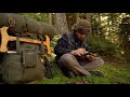 1 day bushcraft camp- canvas lavvu, machete knife, axe, asmr relaxlation