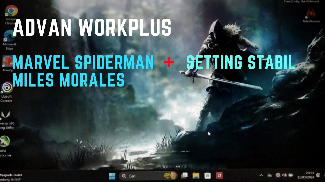 ADVAN WORKPLUS RYZEN 5 6600 H | Marvel Spiderman Miles Morales + Setting Stabil