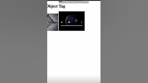 Display media using html object tag