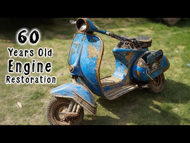 1962 Vintage Vespa Scooter Two Stroke - ENGINE Restoration # 2