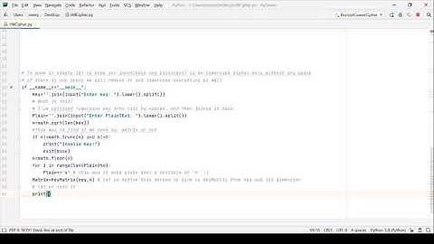 HillCipher  Encryption in Python (Type-II)