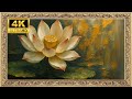 Lotus Oil Painting – Feng Shui Harmony &amp; Tranquility | Vintage Frame TV Art [4K UHD]