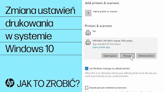 Zmiana ustawień drukowania w systemie Windows 10