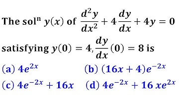 complementary function ordinary differential equation initial value problem iit jam 2011 mathematics