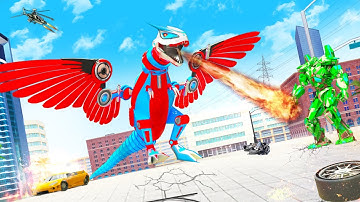 Flying Dino Transform Robot: Dinosaur Robot Games Android Gameplay