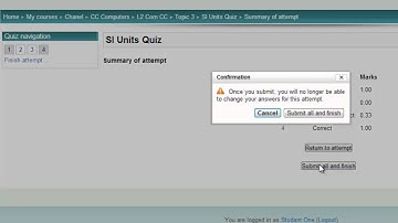 Attempting a Quiz - WeLCom Moodle 2.3