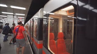Czech Republic, Prague, metro ride from Kačerov to Muzeum