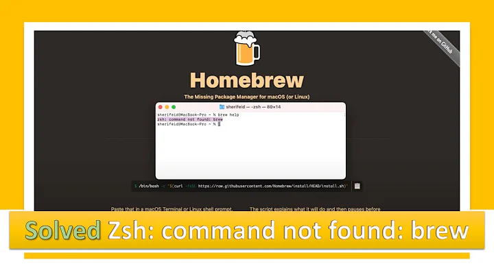 How to solve the homebrew installation problem "Zsh: command not found - brew"