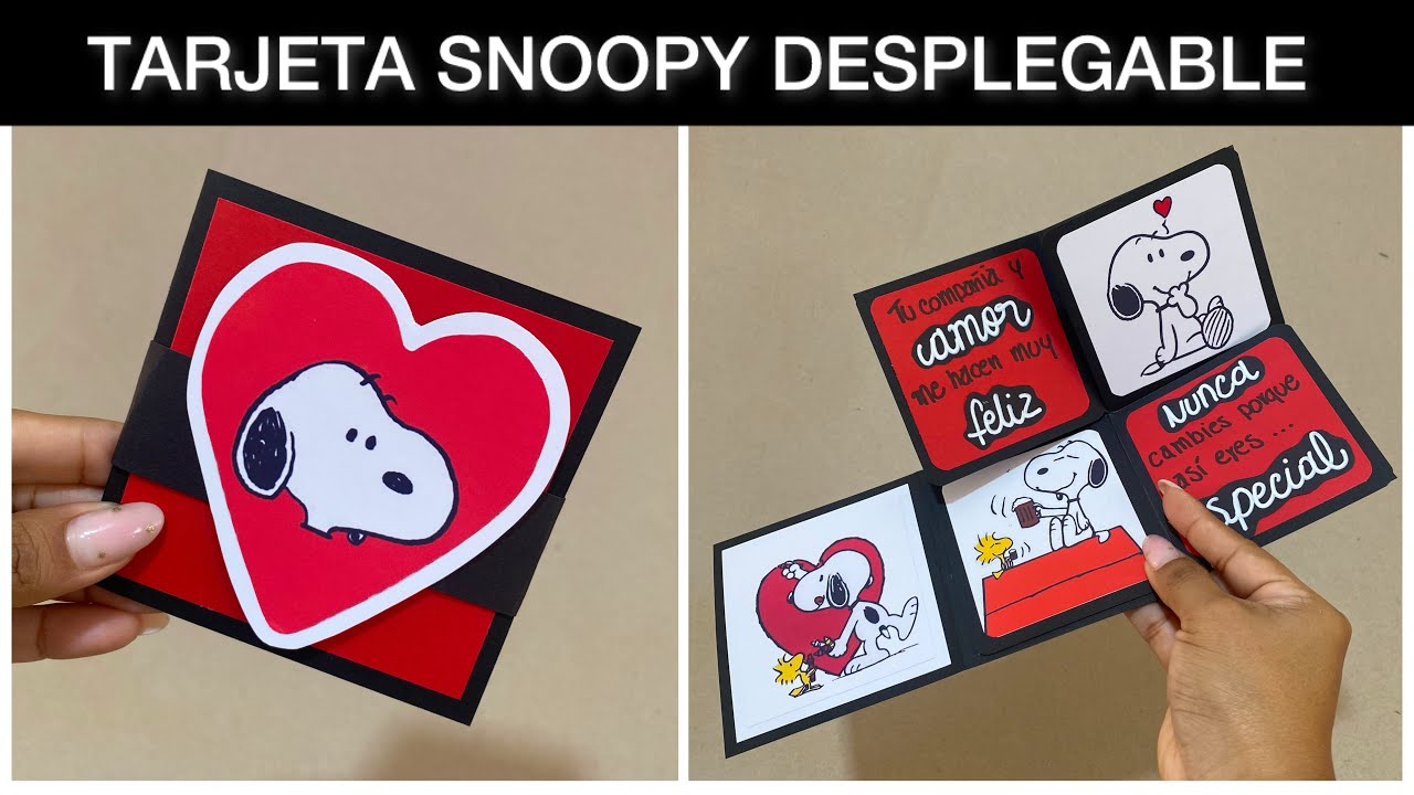Regalo original | Mini tarjeta desplegable de SNOOPY | Regala Siempre ...
