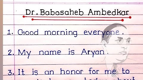 Dr. Babasaheb Ambedkar Speech in English। Best 10 lines speech on dr br ambedkar।#brambedkar#speech