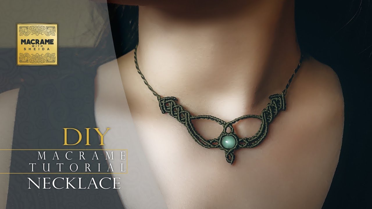 macrame tutorial |macrame necklace | macrame tutorial for beginners |diy jewelry