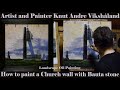Landscape Oil Painting - How to paint a Church wall with Bauta stone - Artist Knut Andre Vikshåland
