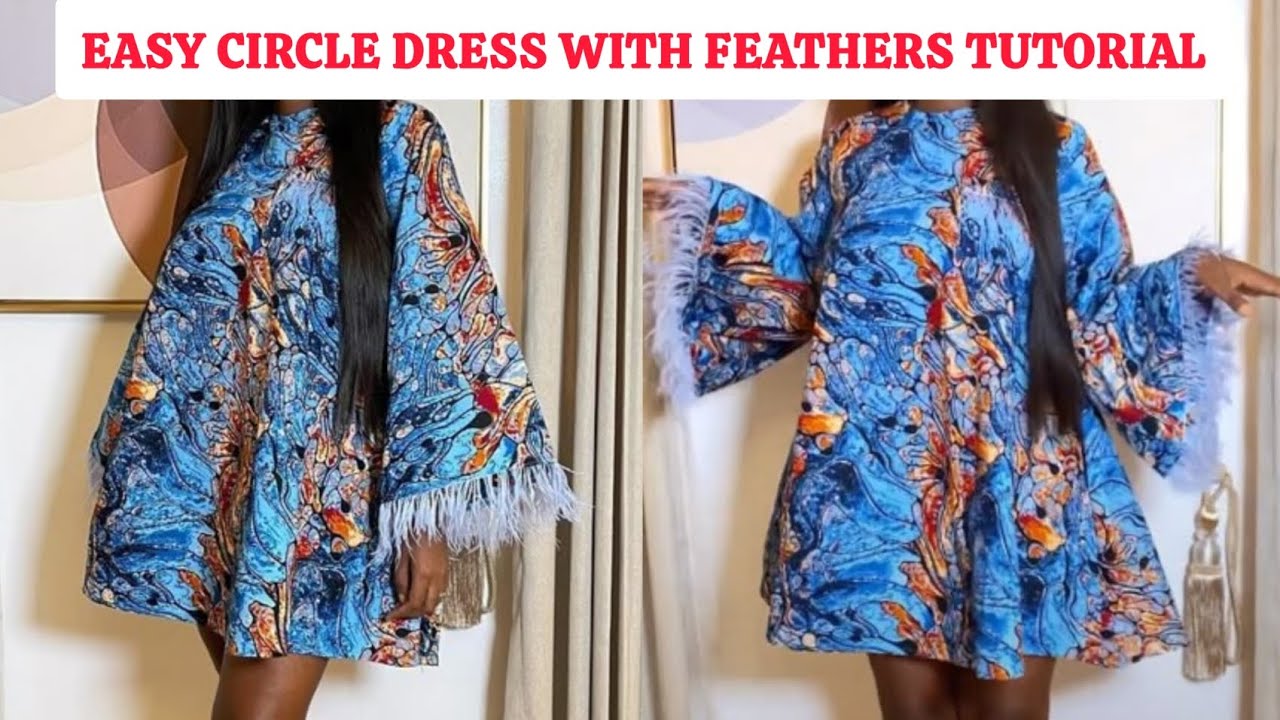 how to cut and sew a circle dress Tutorial | Wrap Dress