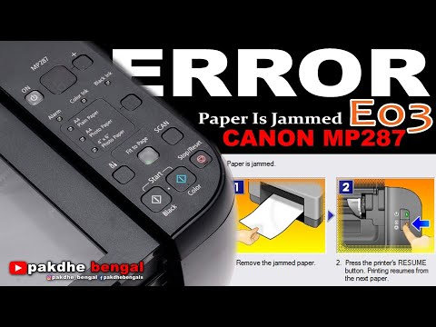 CARA RESET PRINTER CANON MP287 II Code error E08, P07. 