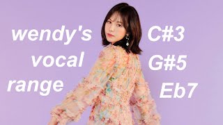 Red Velvet Wendy's Vocal Range [C#3 - G#5 - Eb7]