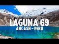 Laguna 69.  Espectáculo En La Cordillera Blanca De Los Andes. Áncash I Perú