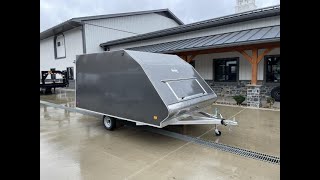 2023 Mission 102X12&#39; 2-Place Aluminum Crossover Enclosed Snowmobile Trailer 2990# GVW