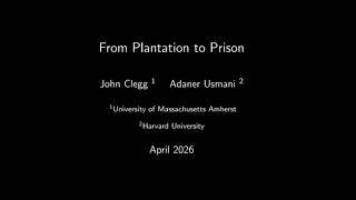 From Plantation to Prison: The Origins of Mass Incarceration