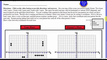 LESSON  D  BATTLESHIP COORDINATES
