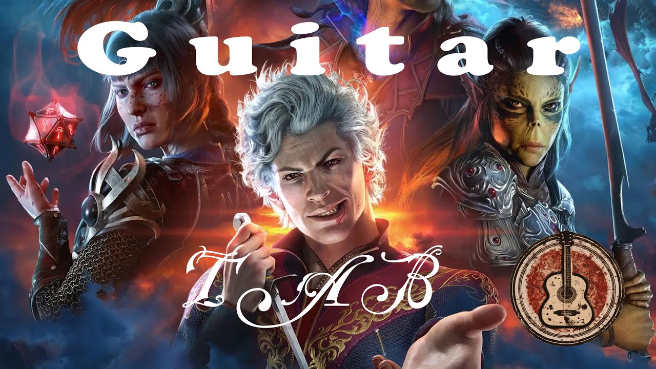 Baldur's Gate 3 OST - Last Light (Tavern version) [Full Acoustic Guitar Tab by Ebunny]