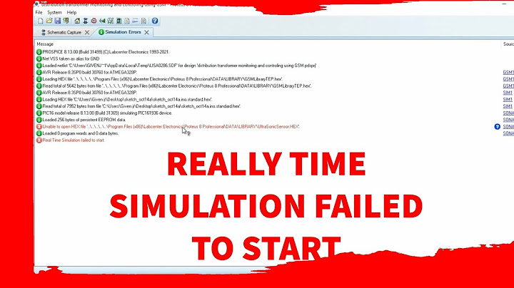 Sửa lỗi real time simulation failed to start năm 2024