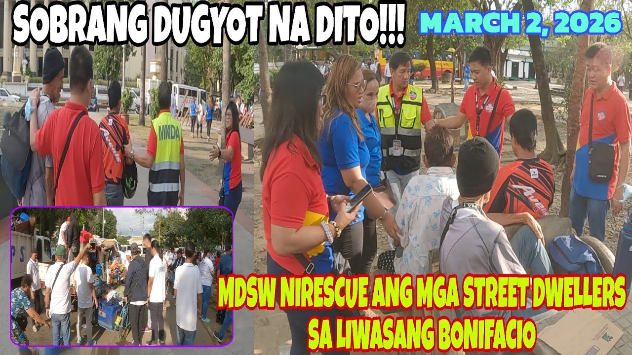 SOBRANG DUGYOT NA DITO!!! MDSW NIRESCUE ANG MVA STREET DWELLERS SA LIWASANG BONIFACIO!!!