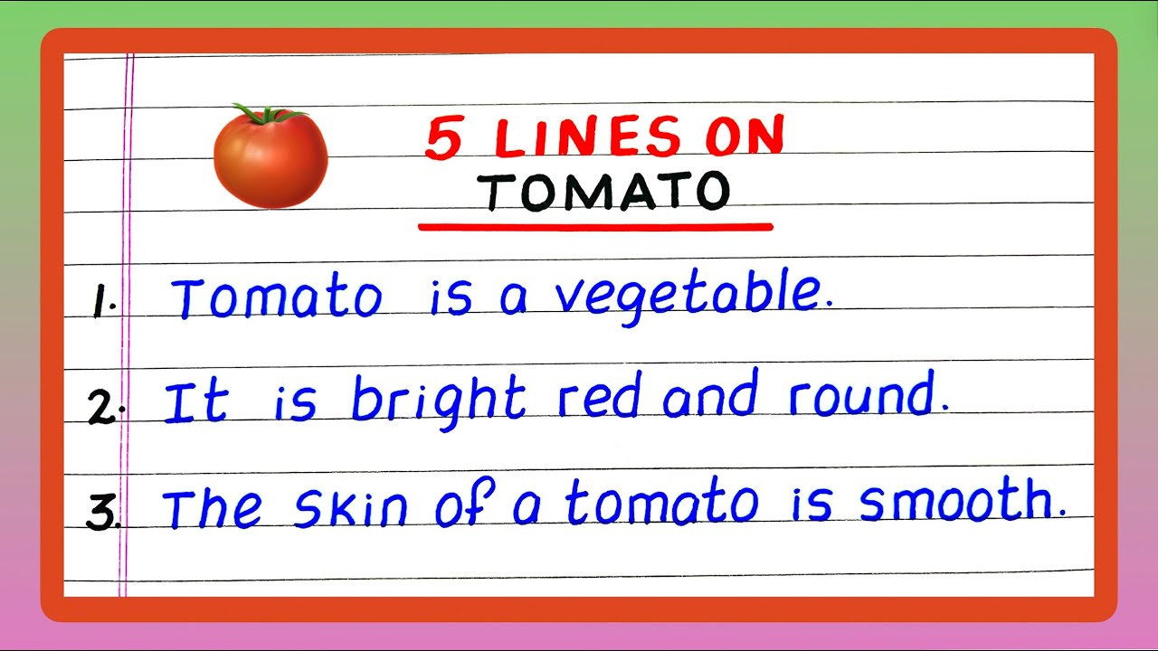 Few Lines on Tomato | Five Lines on Tomato | 5 Lines on Tomato | Write about Tomato