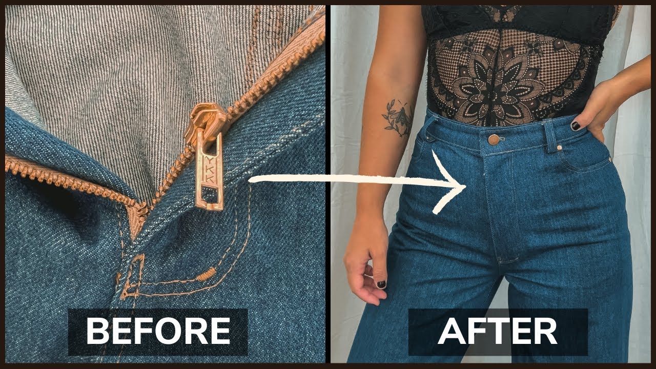 How To Fix Broken Jean Zipper FAST No Sewing Machine 