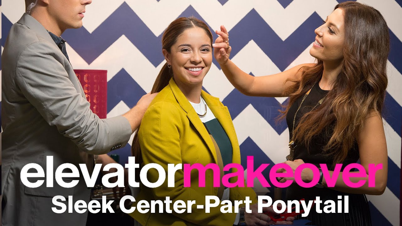A Sleek Ponytail and Simple Makeup for a Busy Day - Elevator Makeover | Style & Beauty | Glamour