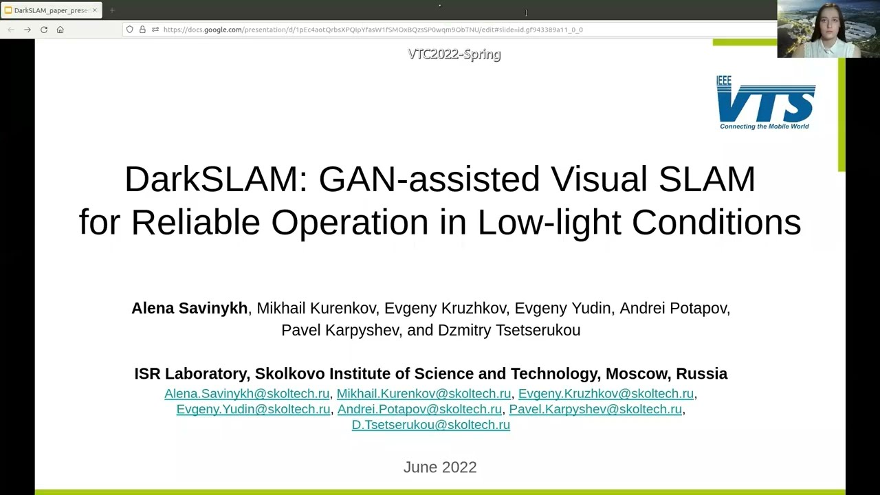 DarkSLAM: GAN-assisted Visual SLAM for Reliable Operation in Low-light Conditions