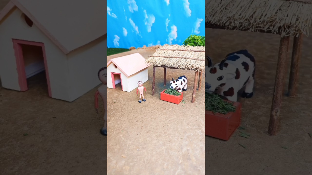 Mini project shorts. how to make cow shed and mini house