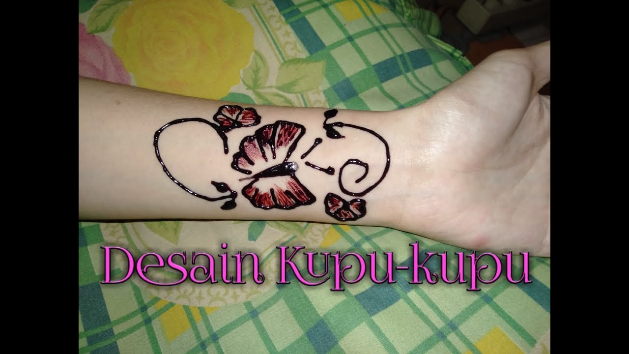  DESAIN HENNA  KUPU KUPU YouTube