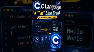 C Language \n Tutorial | New Line Escape Sequence in C 💻 #shorts  #clanguage  #CodebyFc@Codebyfc