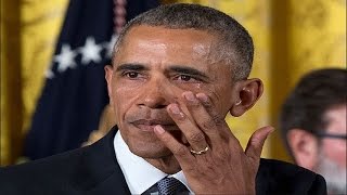 Obama wipes away tears while speaking about gun violence, Obama Gun Control FULL SPEECH