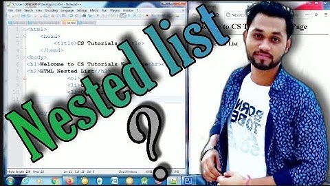 How to create nested list | HTML | hindi