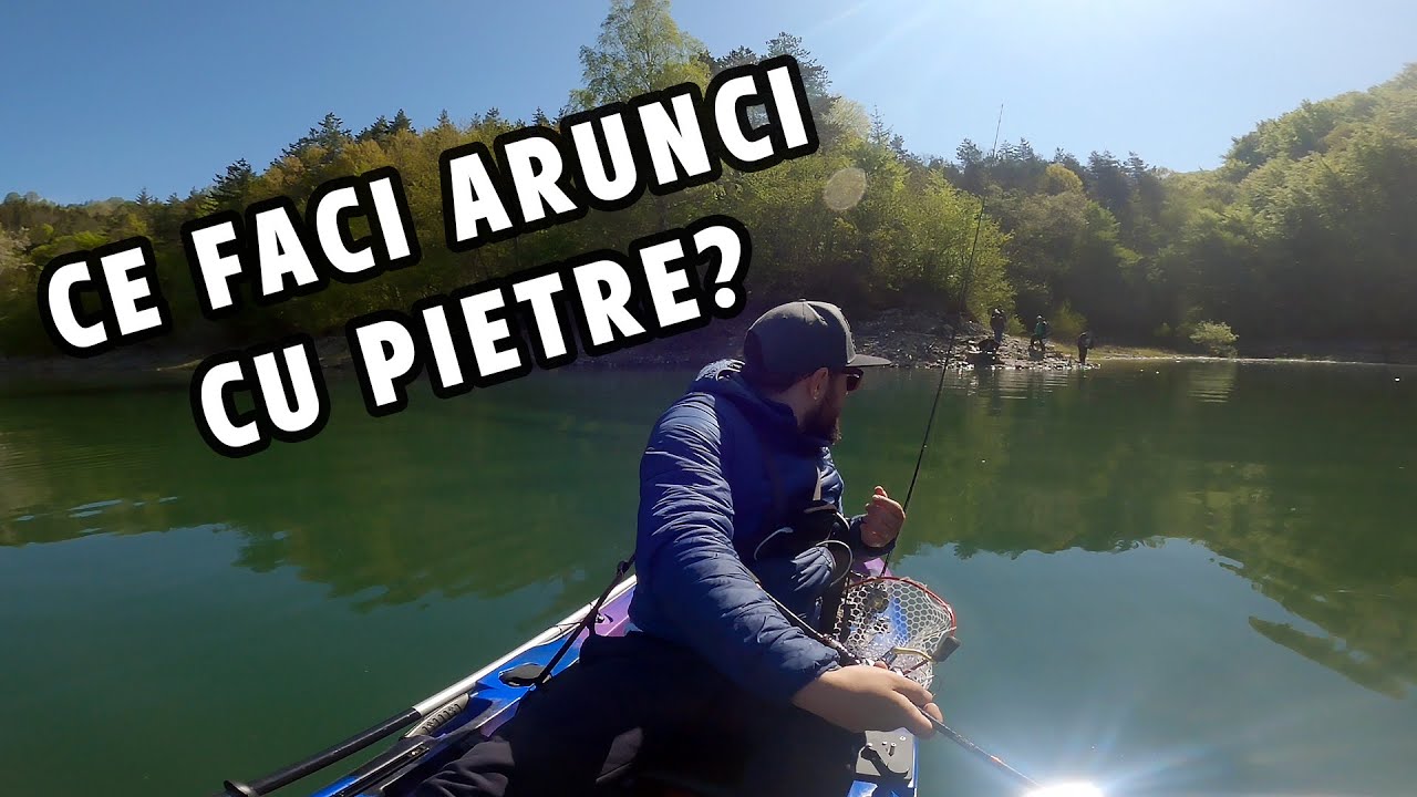 Am găsit PĂSTRĂVII grupați, pescuit din CAIAC pe Lacul Izvorul Muntelui