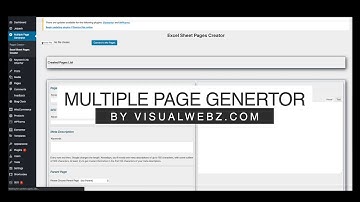 Multiple Page Generator Plugin for WordPress by Visualwebz LLC