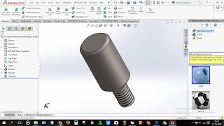 How to design Threaded dowel pin Male type in solidworks by Mr. CAD Designer 267 views 10 months ago 3 minutes, 38 seconds