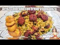 Arroz colorado con frejol y longaniza🇪🇨❤ receta Manaba