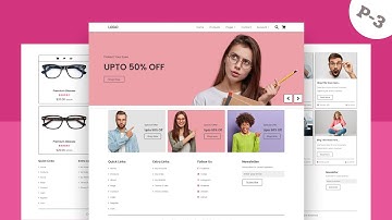 Responsive Multipage Glasses E-Commerce Website Design HTML / CSS / SASS / JavaScript - PART - 3