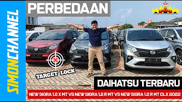 Perbedaan Daihatsu New Sigra 1.2 X MT vs New Sigra 1.2 R MT vs New Sigra 1.2 R MT Dlx (B401RS) 2022