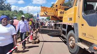 National Disaster Operations Center (NDOC) trying to retrieve a Nissan Navara Double C- Sagana River