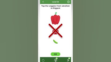 Can you find smallest to biggest veggies? 🤔 brain over level 53 🤔 #gaming #shorts #ytshorts #puzzle